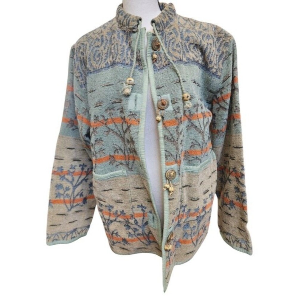 Flashback Vintage Tapestry Jacket Y2K 90's Size XL Mandarin Collar